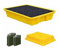 Industrial Spill Containment Pallet with Poly Grating for Leak Control and Hazard Prevention