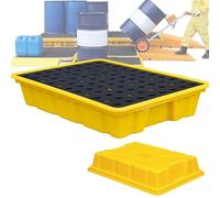 Industrial Spill Containment Pallet with Poly Grating for Leak Control and Hazard Prevention