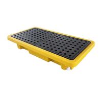 Industrial Spill-Proof Oil Containment Tray, Anti-Slip Modular Storage Pallet for Warehouse and Garage Use - Durable Polyethylene