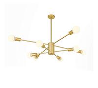 , Industrial Sputnik Chandelier 12-Lights Pendant Fixture Branches Light/Lamp Adjustable Living Room Farmhouse Ceiling Lamp Gold 12-Li,Hanging Light(Gold,8 Light