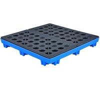 Industrial Stackable Transport Platform with Drain for Drum Storage and Management