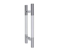 Industrial Stainless Steel Door Pull Handle Set for Glass Entrance | Heavy Duty Commercial Door Pull Handle Set for Glass Doors - Ideal for Shops, Offices, Restaurants, and Hotels