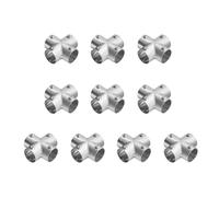 Industrial Stainless Steel T Clamps Set Rails Joiners T Shaped Pipe Connector Resistant Pipe Coupling 10pcs/Set Marine Boats Handrail Accessories