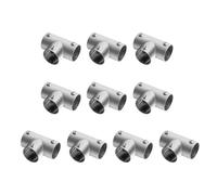 Industrial Stainless Steel T Clamps Set Rails Joiners T Shaped Pipe Connector Resistant Pipe Coupling 10pcs/Set Marine Boats Handrail Accessories