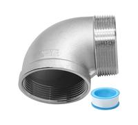 Industrial Steel 2 Inch Elbow Connector 90 Degree Male Female Threaded Fitting Upgrades for High Pressure Plumbing Stainless Metal Pipe Elbow for Copper Brass Pipes
