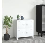 Industrial Storage Chest White 75x40x80 cm Steel Berkfield Home White One Size