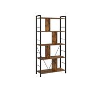 SONGMICS Vasagle 5-tier Storage Shelf With Open Compartments - Rustic Brown And Black, Multi