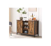 Industrial Storage Sideboard Rustic Metal Cupboard 2 Door Shelf Vintage Cabinet