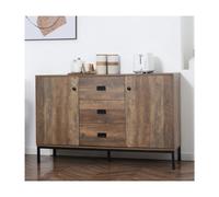 Industrial Storage Sideboard Vintage Rustic Cabinet Large Metal Cupboard Unit