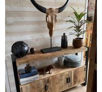 Industrial Storage Sideboard Vintage Rustic Solid Wood Cabinet Large Cupboard