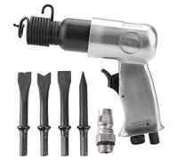 Industrial Straight Handle Air Chisel, Pneumatic Hammer Tool, 150mm Stroke Heavy - Duty Air Hammer with Hex Blade for Metal Stone Concrete Chiseling