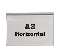 Industrial Strength Clear Pocket, Magnetic, H.316 x W.436mm, A3 Horizontal, Pack of 10 Clear and Durable Presentations, Ideal Rigidity for Everyday Use Display Projects, Protective Shields