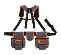 Industrial Strength Tool Carriers With Double Layer Padded Straps Adjustable Suspenders Tool Pouches Organizers Gardener Organizers