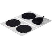Industrial Strength Velcro Dots Coins Circles in Black and White (Black, 2 Pairs)