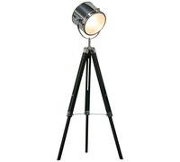 HOMCOM Industrial Style Adjustable Tripod Floor Lamp Searchlight Reading Lamp, Silver