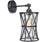 Industrial Style Antique LED Wall Lamp American Glass E27 Wall Light Living Room Bedside Lamp Bed Head Bedroom Retro Personality Creative Restaurant Aisle Staircase Corridor Deco -66