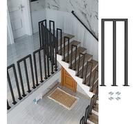 Industrial Style Black Iron Stair Balusters - U/M Shaped il Spindles for Indoor/Outdoor Decks & Porches, 65cm (25.6inch) Attic Guardrail Pole (1 PCS)