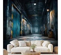 Industrial Style Factory Space Wall Paper Nostalgic Abandoned Factory Art Photo Wallpaper 3D Effect 500x350 cm Industrial Decoration Mural for Bedroom Living Room Non-Woven Poster Decoration gu111l