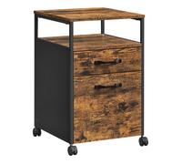 Industrial Style File Cabinet, Rustic Brown+Black