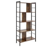 Industrial-Style Four-Tier Shelving Unit