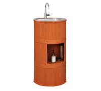 Industrial-Style Freestanding Sink with Faucet Single-Piece Outdoor Bathroom Washbasin (ge A-83x41cm) - Perfect for Schools and Modern Spaces