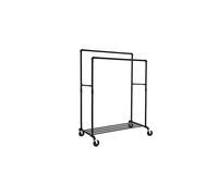 Industrial Style Heavy Duty Clothes Rack with Wheels