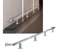 Industrial Style Kitchen Bar Foot Rail,Silver Brushed Finish Steel Square Tube, Customizable Kitchen and Coffee Shop Footrests(8FT/2.44M)