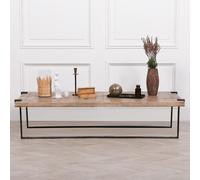 Industrial Style Mango Wood and Metal Coffee Table - Large