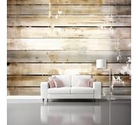 Industrial Style Photo Wallpaper 400 X 280 Cm - Non-Woven Premium Art Print Fleece Wall Mural Decoration Poster Picture Design Modern - Wood Color Old Board Texture for Kids Bedroom Living Room