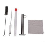 Industrial Style Syrup Hydrometer Kit with Stainless Steel Housing and Thickened Glass for Stable Readings (B)