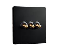 Industrial Styles Brass Toggle Switches Panel 86 Type Flame-resist Construction Wall SwitchING For Hotel Factory Setting Industrial Switches Plate