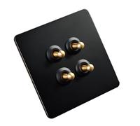 Industrial Styles Brass Toggle Switches Panel 86 Type Flame-resist Construction Wall SwitchING For Hotel Factory Setting Wall Plate For Lighting