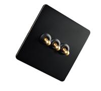 Industrial Styles Brass Toggle Switches Panel 86 Type Flame-resist Construction Wall SwitchING For Hotel Factory Setting Wall Plate For Lighting