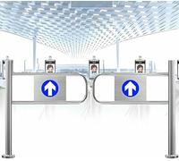 Industrial Supermarket Security Gate, Automatic Closing Spring-Loaded Turnstile, One-Way Entrance Barrier for Supermarket Aisles, Enhanced Safety Access Control