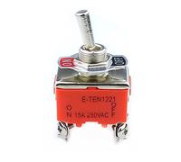 industrial switch 1 Pcs Metal Resin AC 250V 15A Amps On/Off 2 Position Dpst Toggle Switch LW SZUS E-TEN1221 Orange