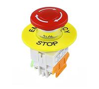 industrial switch 10pcs 1NO 1NC DPST Emergency Stop Push Button Switch AC 660V 10A Switch Equipment Lift Elevator Latching Self Lock Red Mushroom