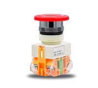 industrial switch 1Pcs LAY7-11ZS LAY7 Install The 22 Mm The Mushroom Head Scram Button Switch Elevator Emergency Stop Switch 10A 600V