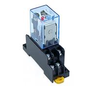 industrial switch 1Pcs Relay LY2NJ DC12V AC12V DC24V AC24V Small Relay 10A 8 Pins Coil DPDT with Socket (Size : AC12V)