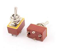 industrial switch 2 Pcs Control electrical 3A/220VAC 6A/110VAC DPDT On/On 2 Position 6 Terminals Toggle Switch