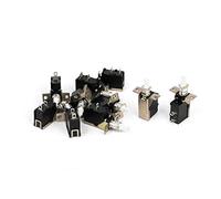 industrial switch 2 Terminals Amplifier Installation SPST Spring Loaded Latching Power Push Button Heat-Shrink Tubing Switch 10pcs