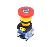 industrial switch 22mm 1 NC 1 NO Red Mushroom Latching Emergency Stop Push Button Switch 10A 440V