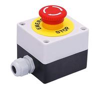 industrial switch 22mm 2 NC Red Sign Mushroom Emergency Stop Push Button Switch Station 10A 440V Stop Switch Box