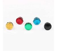 industrial switch 22mm Metal Oxidized Push Button Switch Flat/Round 1NO Reset Press Button Screw Terminal Momentary (Color : Gules, Size : High Head)