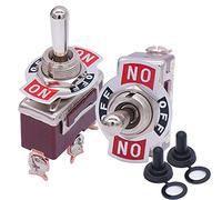 industrial switch 2pcs Momentary Switch Toggle Rocker Heavy Duty with Boot for 15A 250V 20A 125V SPDT 3 Position-Off- Spring Loaded Toggle Switch +2pcs Waterproof Cover