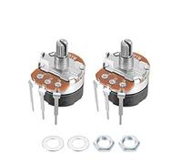 industrial switch 2pcs WH138 Potentiometer with Switch Variable Resistors 1M Ohm Single Turn Rotary Carbon Film Taper