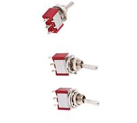 industrial switch 3pcs 6mm Switches Panel Mounting 2-Way SPDT Latching Toggle Switch AC250V 2A Toggle 120V 5A replacement parts