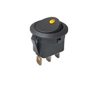 industrial switch 4pcs Car Dashboard 20mm Mini Round Rocker Switch 220V LED 12V IP65 Illuminated Boat Push Button O - Power On-Off Seesaw Switch replacement parts (Color : Beige, Size : 4PIECES-IP65