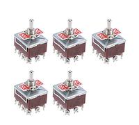 industrial switch 4PDT Lacthing Rocker Toggle Switch Heavy-Duty 10A 380V 15A 250V 12P ON/Off/ON Metal Bat 5pcs