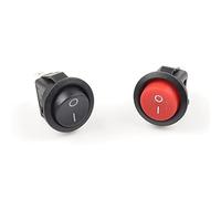 industrial switch 5pcs KCD1-105 Diameter Small Round Boat Rocker Switches Black Mini Round 2 Pin ON-Off Rocker Switch (Color : 2pin Red Black)