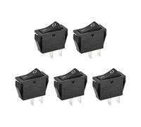 industrial switch 5pcs SPST 2 Position On/Off 2 Pin Boat Rocker Switch Toggle AC 250V/15A 125V/20A, for Boat, 32x14mm, Snap in